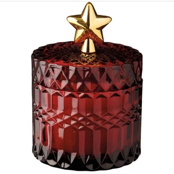 Holiday Candle with Topper Merry Moments x 2 candles set glass jar - Picture 2 of 3